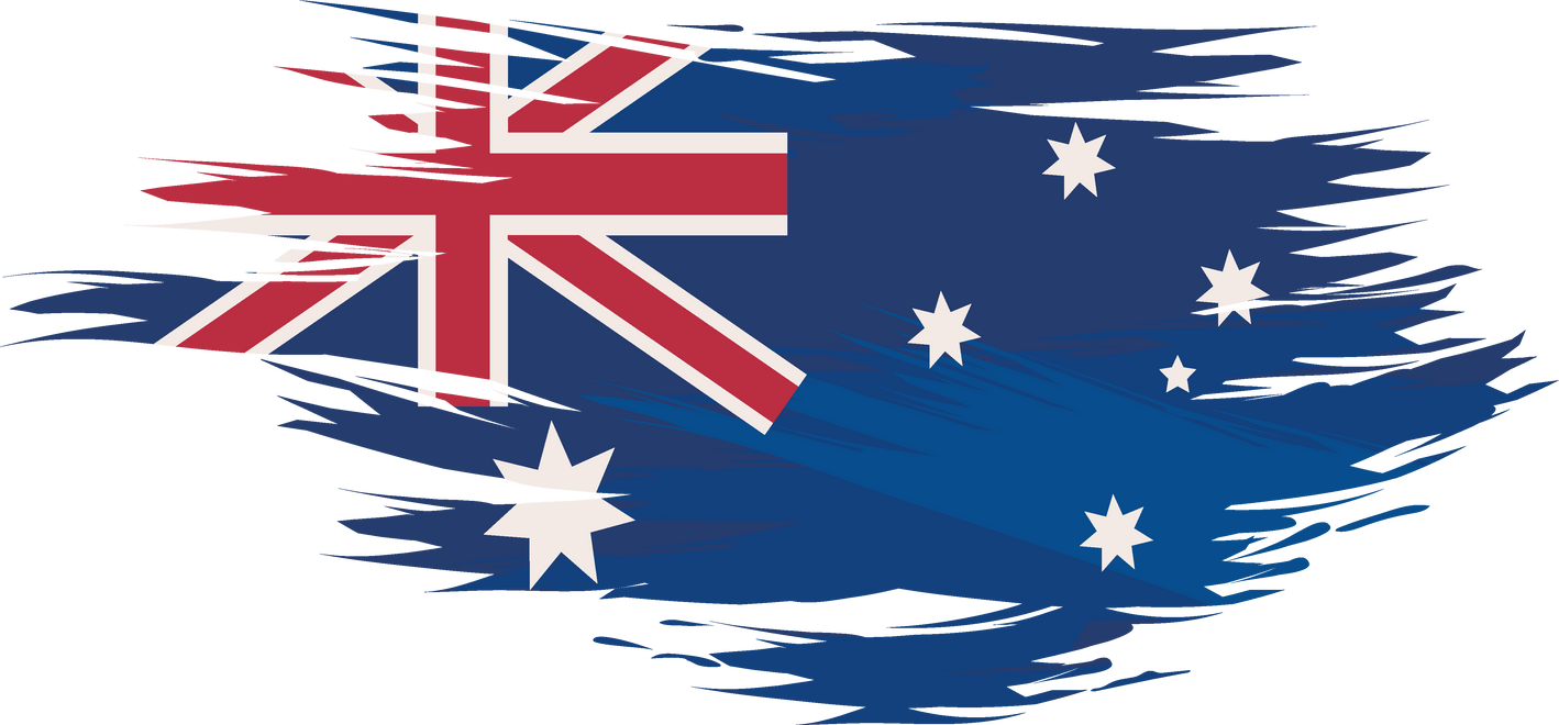 painted australia flag